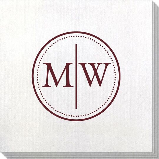 Dotted Circle Duogram Bamboo Luxe Napkins