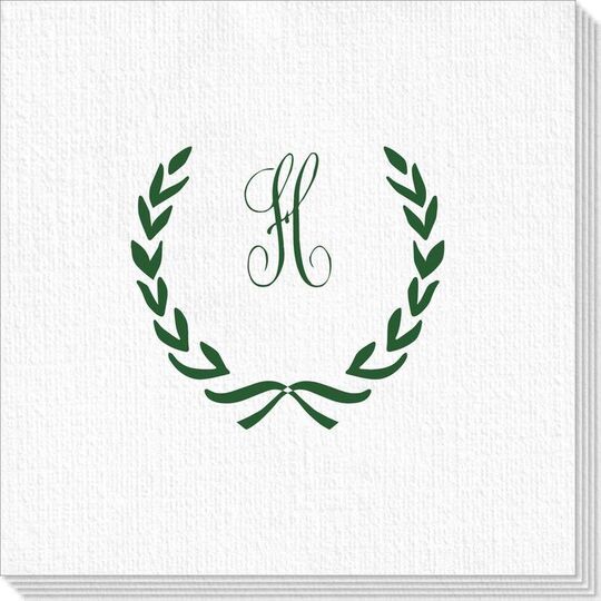 Laurel Wreath with Initial Deville Napkins