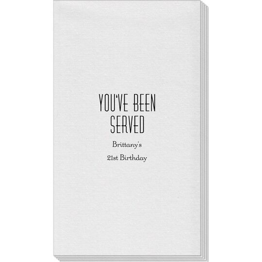 You've Been Served Linen Like Guest Towels