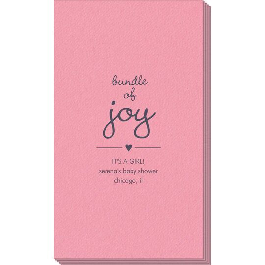 Heart Bundle of Joy Linen Like Guest Towels