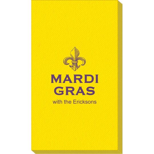 Mardi Gras Linen Like Guest Towels