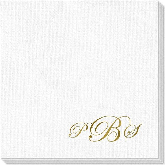 Elegant Script Monogram Deville Napkins