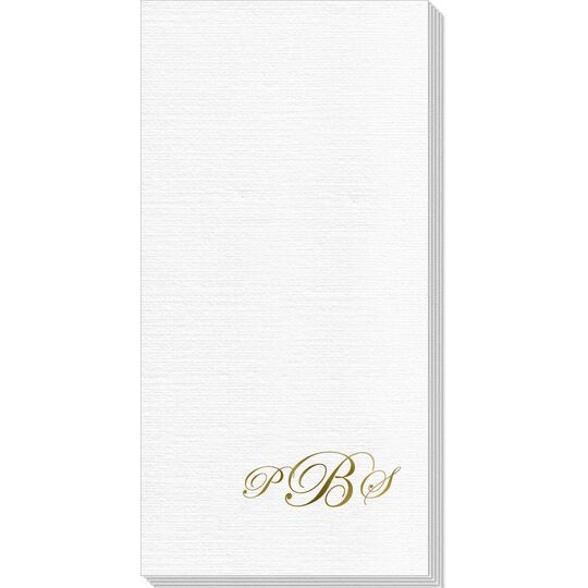 Elegant Script Monogram Deville Guest Towels