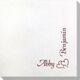 Corner Text with Graphic Double Hearts Bamboo Luxe Napkins Image 4 of 4