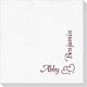 Corner Text with Graphic Double Hearts Deville Napkins Image 4 of 4