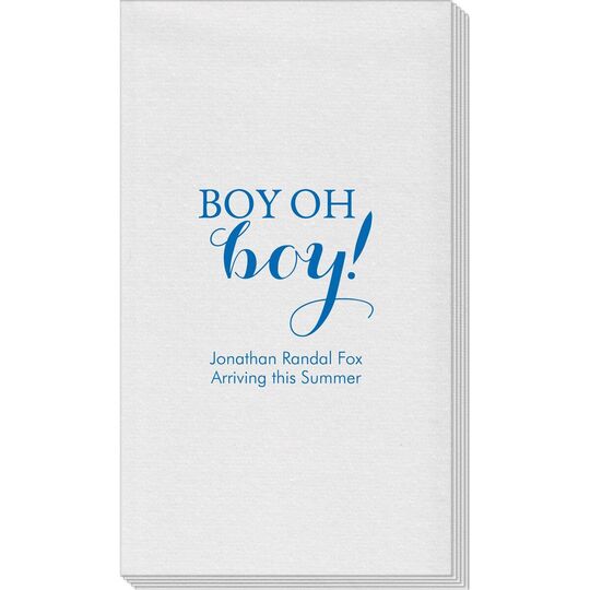 Boy Oh Boy Linen Like Guest Towels