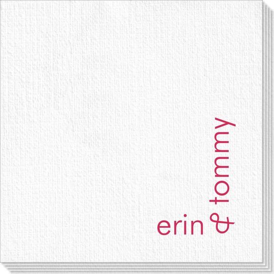 Corner Text with Ampersand Deville Napkins