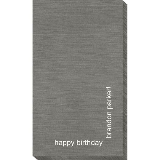 Corner Text Bamboo Luxe Guest Towels