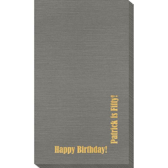 Corner Text Bamboo Luxe Guest Towels