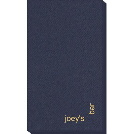 Corner Text Linen Like Guest Towels