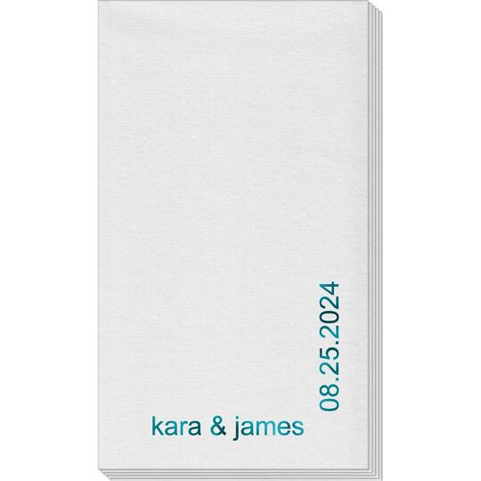 Corner Text Linen Like Guest Towels