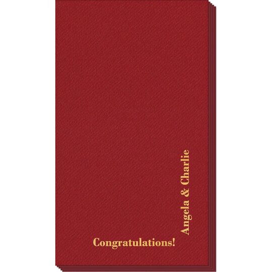 Corner Text Linen Like Guest Towels