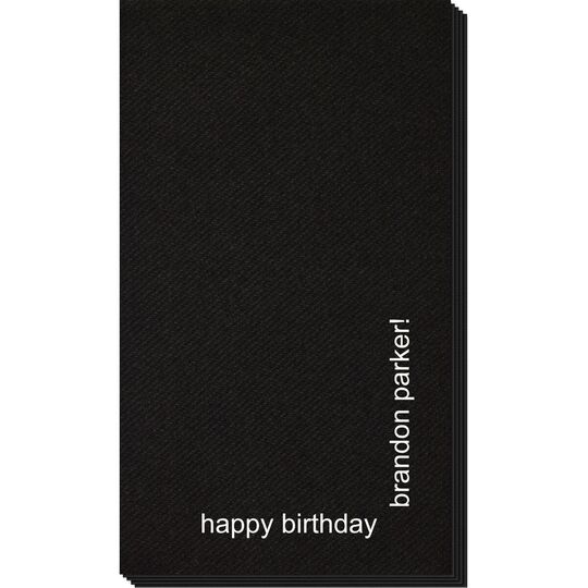 Corner Text Linen Like Guest Towels