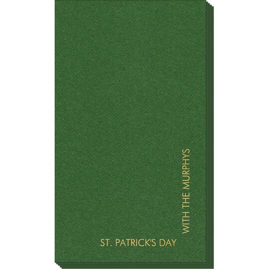 Corner Text Linen Like Guest Towels