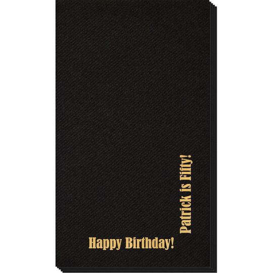 Corner Text Linen Like Guest Towels