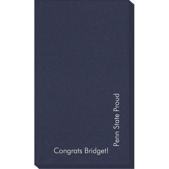 Corner Text Linen Like Guest Towels