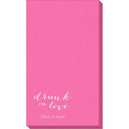 A Little Too Drunk in Love Linen Like Guest Towels