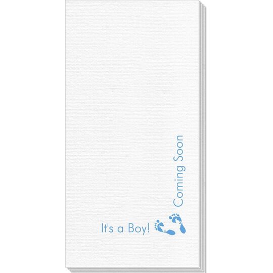 Corner Text with Baby Twinkle Toes Design Deville Guest Towels