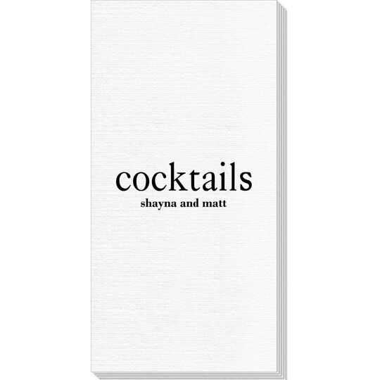 Big Word Cocktails Deville Guest Towels