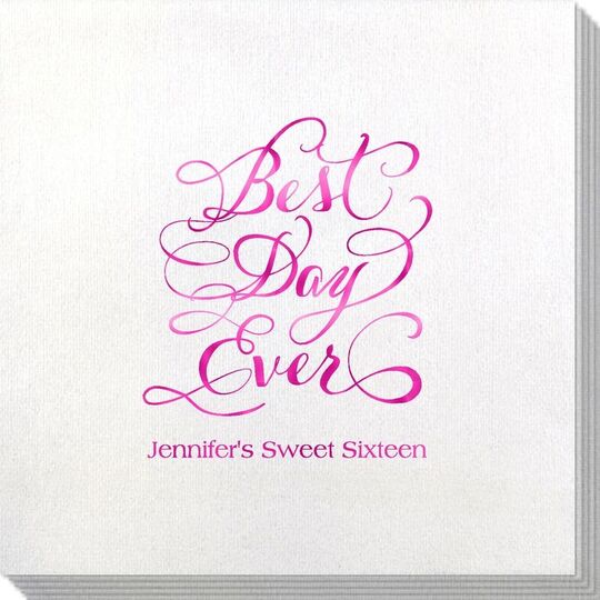 Whimsy Best Day Ever Bamboo Luxe Napkins