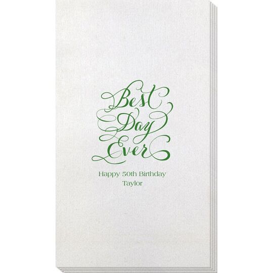 Whimsy Best Day Ever Bamboo Luxe Guest Towels