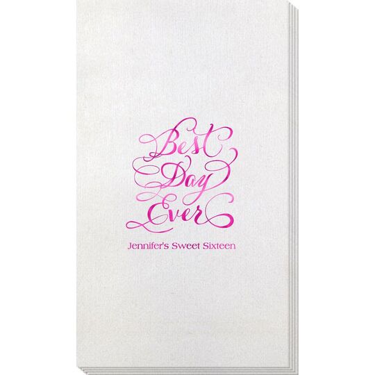 Whimsy Best Day Ever Bamboo Luxe Guest Towels
