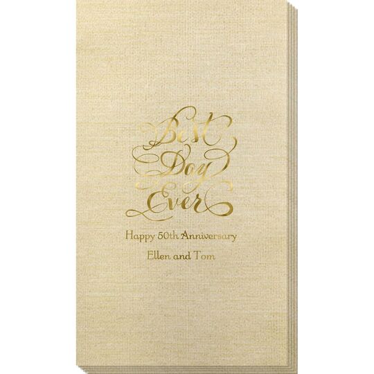 Whimsy Best Day Ever Bamboo Luxe Guest Towels