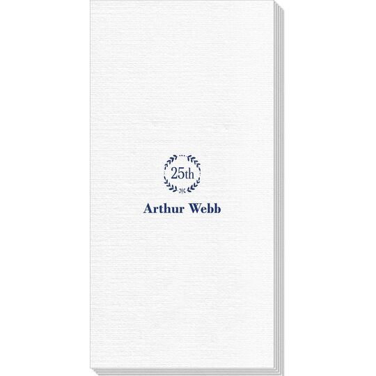 25th Wreath Deville Guest Towels