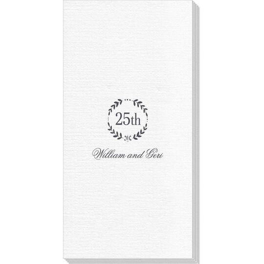 25th Wreath Deville Guest Towels