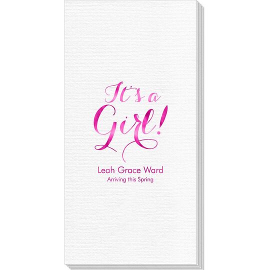 Elegant It's A Girl Deville Guest Towels
