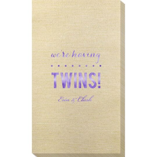We're Having Twins Bamboo Luxe Guest Towels