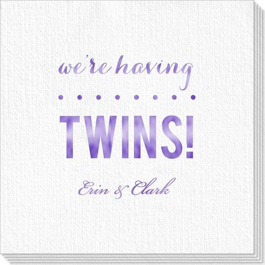 We're Having Twins Deville Napkins
