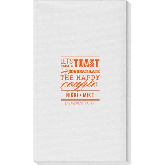 Let's Raise a Toast Linen Like Guest Towels