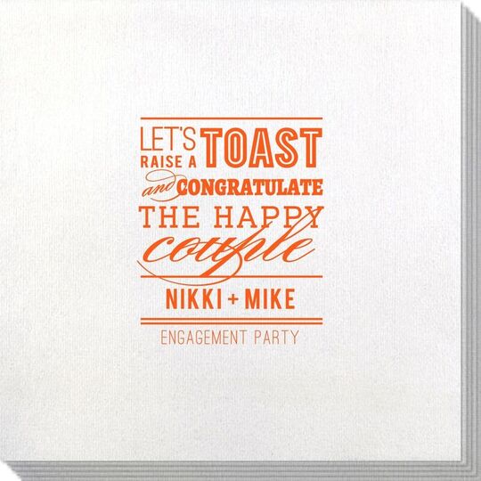 Let's Raise a Toast Bamboo Luxe Napkins