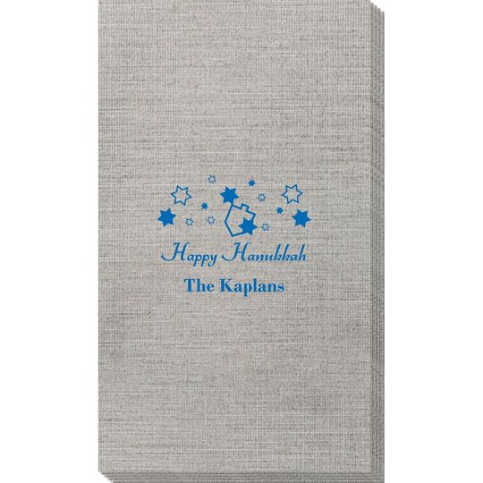 Happy Hanukkah Bamboo Luxe Guest Towels