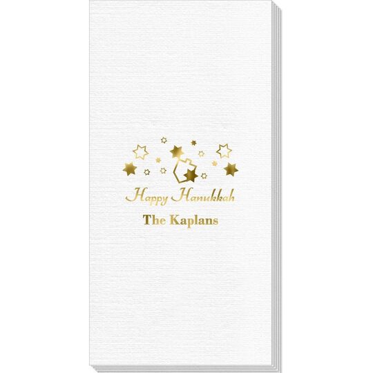 Happy Hanukkah Deville Guest Towels