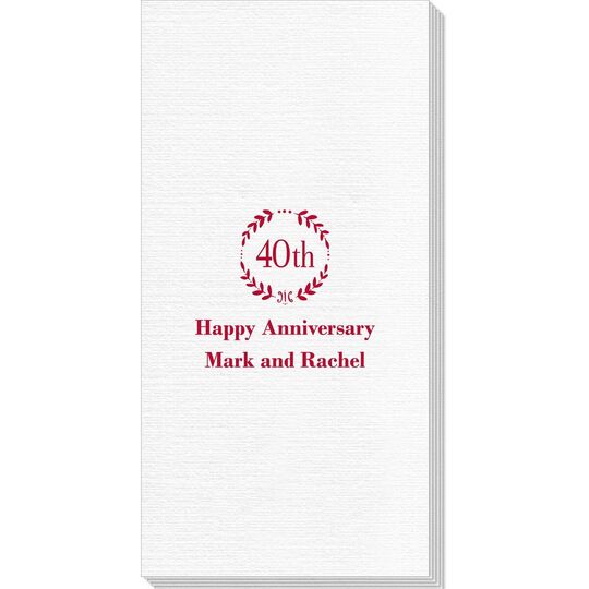 40th Wreath Deville Guest Towels