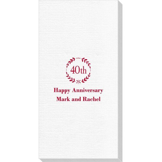 40th Wreath Deville Guest Towels