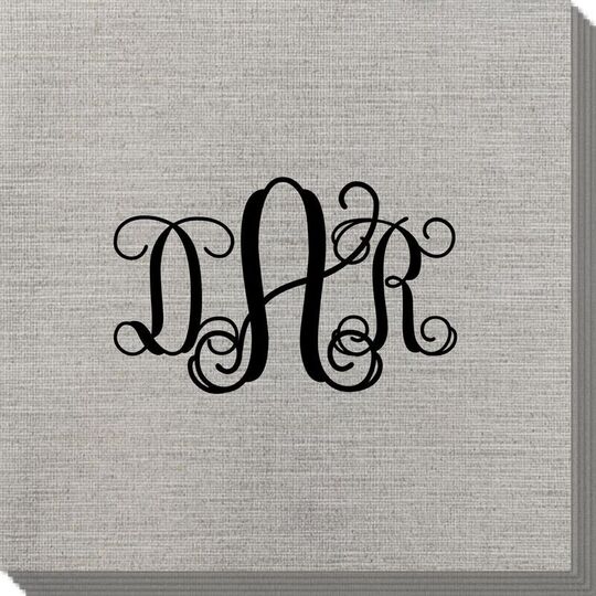 Vine Monogram Bamboo Luxe Napkins