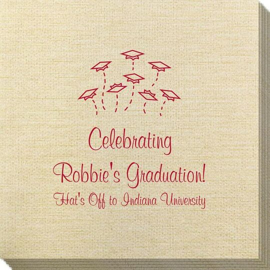 Hat Toss Graduation Bamboo Luxe Napkins