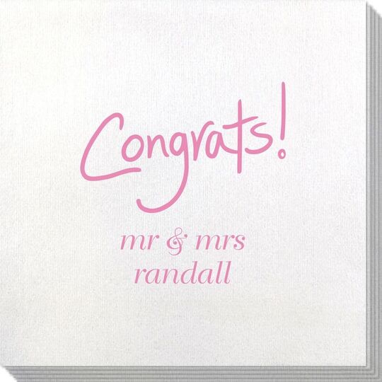 Fun Congrats Bamboo Luxe Napkins