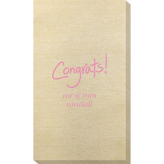 Fun Congrats Bamboo Luxe Guest Towels
