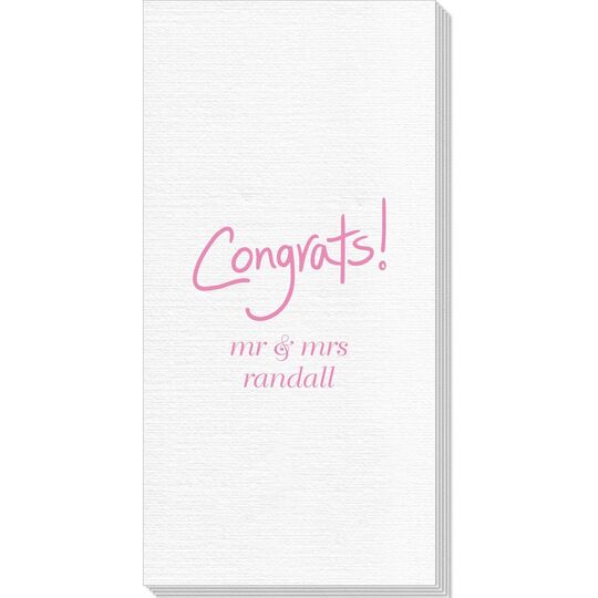 Fun Congrats Deville Guest Towels
