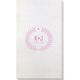 Laurel Wreath with Heart and Initials Bamboo Luxe Guest Towels Image 1 of 3