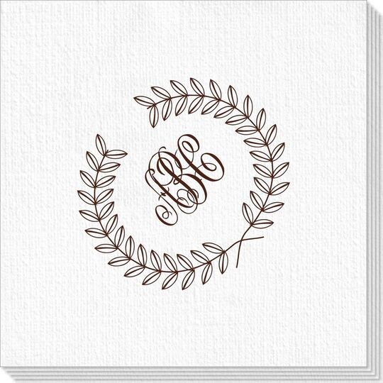 Renaissance Wreath with Monogram Deville Napkins