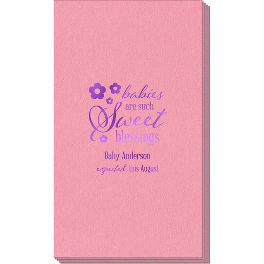 Sweet Blessings Linen Like Guest Towels