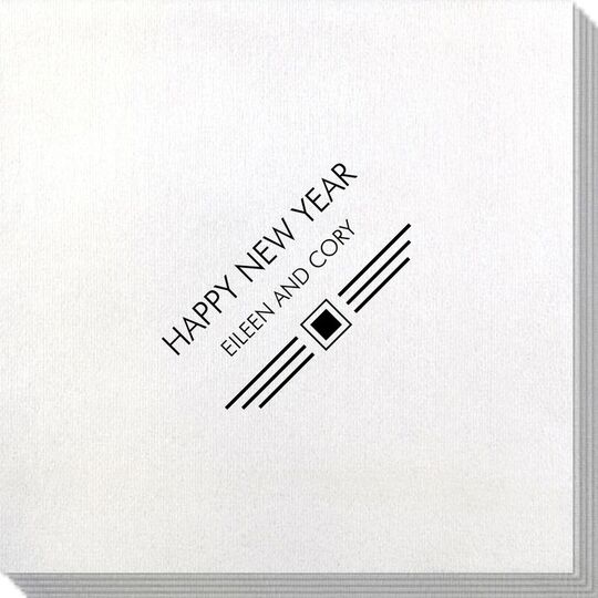 Modern Deco Scroll Bamboo Luxe Napkins