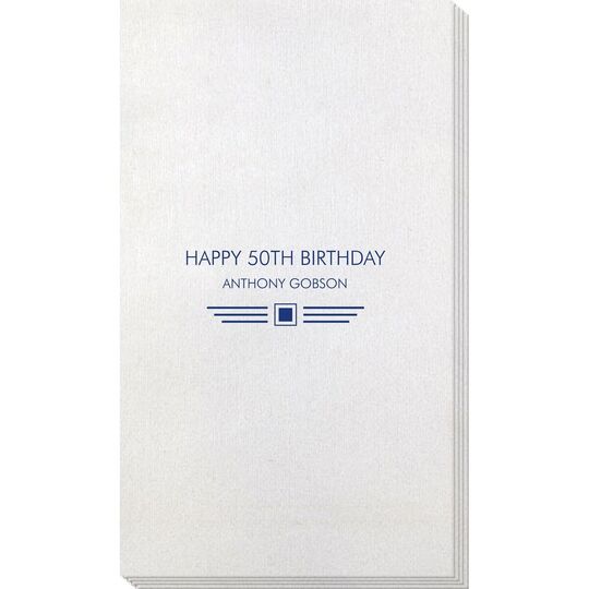 Modern Deco Scroll Bamboo Luxe Guest Towels