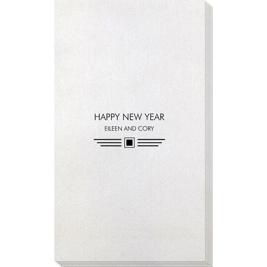 Modern Deco Scroll Bamboo Luxe Guest Towels