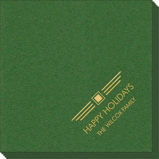 Modern Deco Scroll Linen Like Napkins